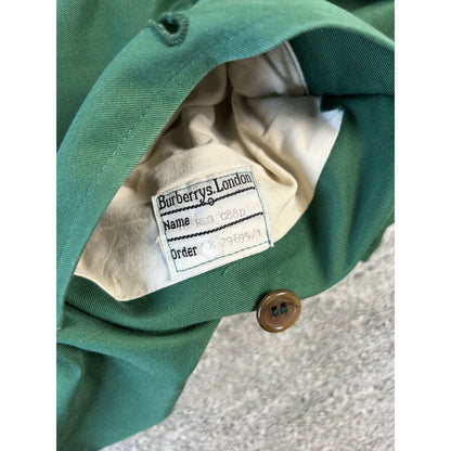 Burberrys coat trench green vintage