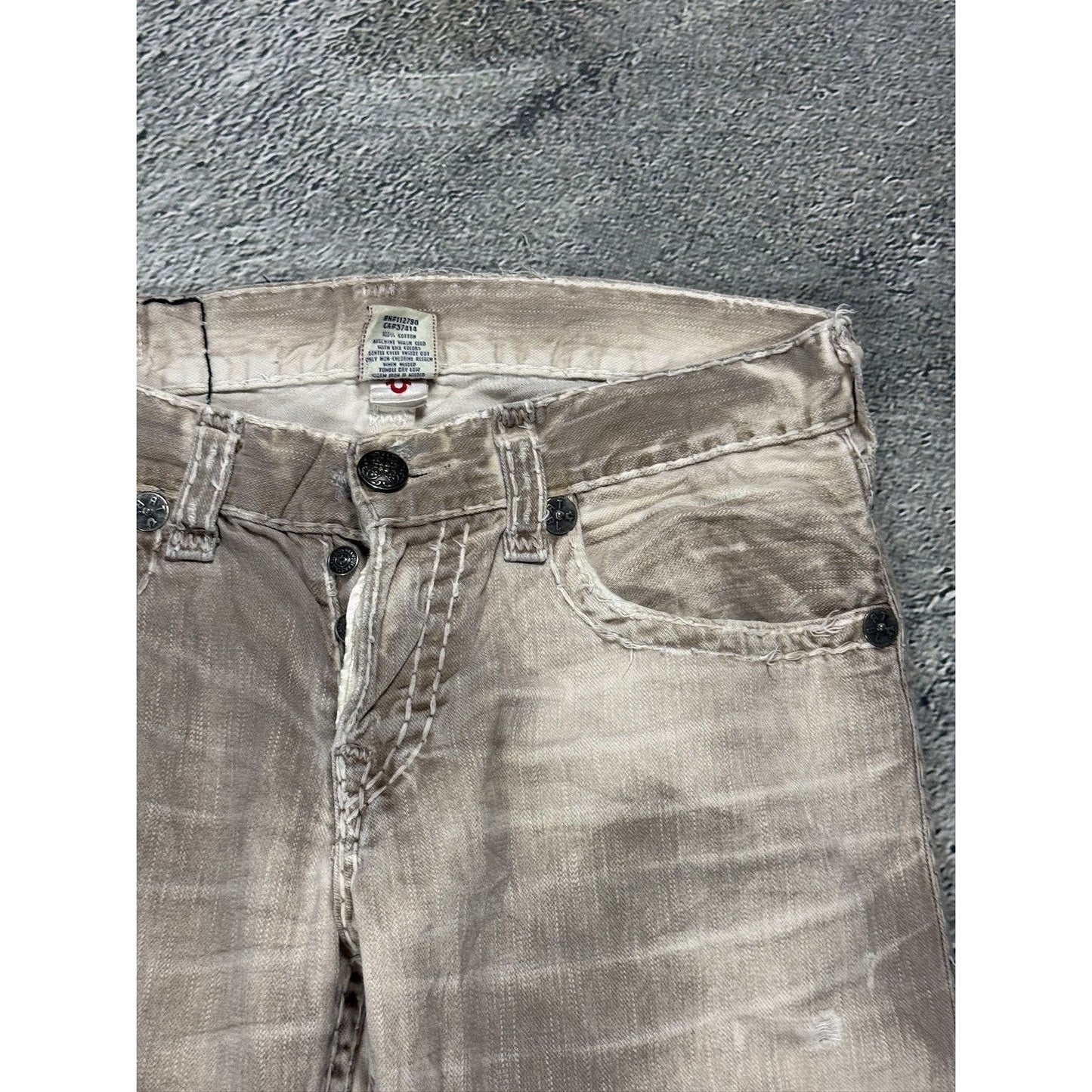True Religion jeans vintage pants beige Geno super T