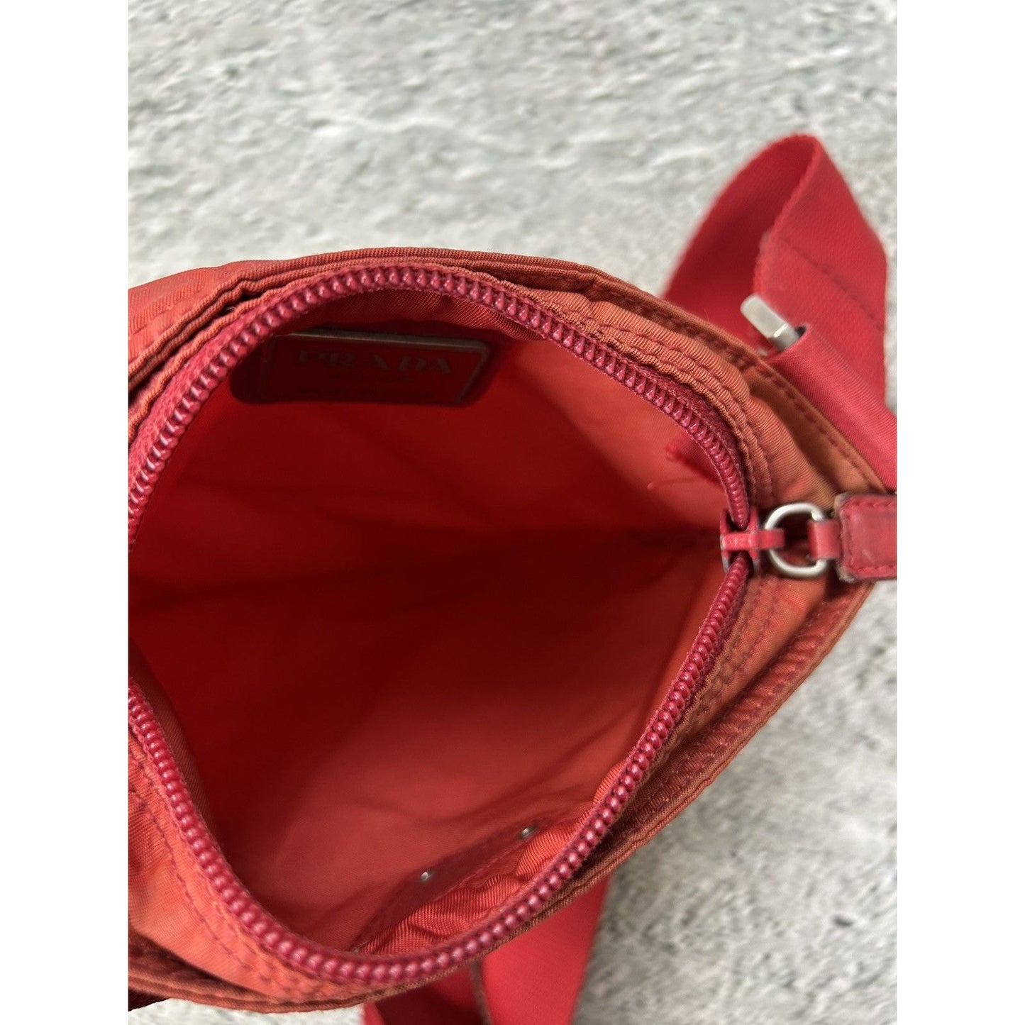 Prada red shoulder bag nylon mini
