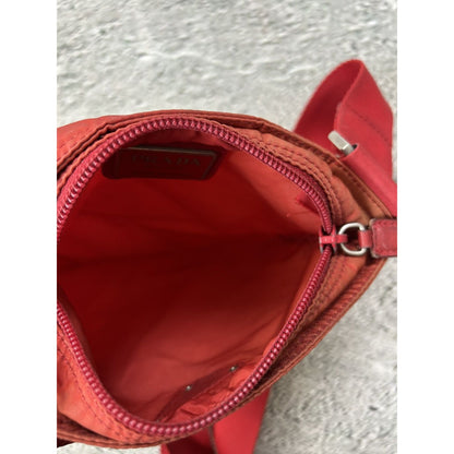 Prada red shoulder bag nylon mini