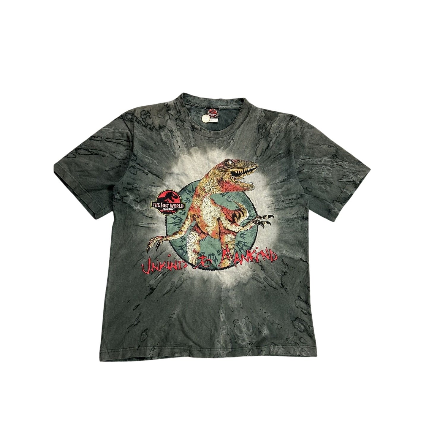 1997 Jurassic Park Movie T-shirt tie-dye Unkind to mankind