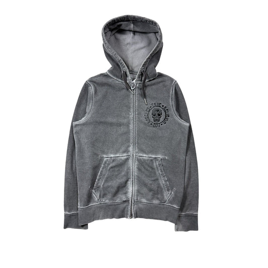 True Religion zip hoodie vintage skull rhinestones