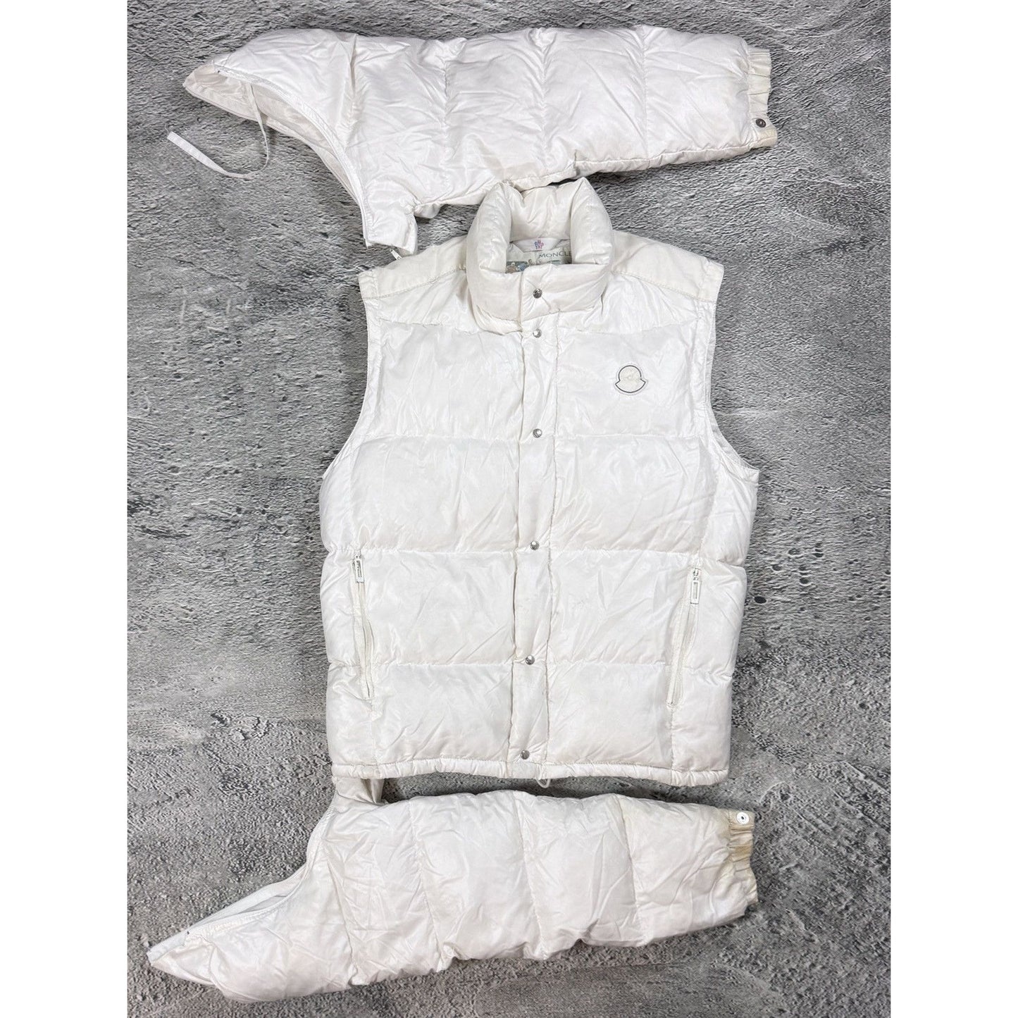 Moncler puffer jacket vest 80s detachable sleeves down