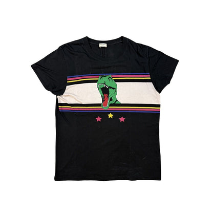 Saint Laurent Dino T-Shirt black SS17 Hedi Slimane fakemink