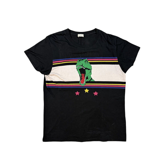 Saint Laurent Dino T-Shirt black SS17 Hedi Slimane fakemink