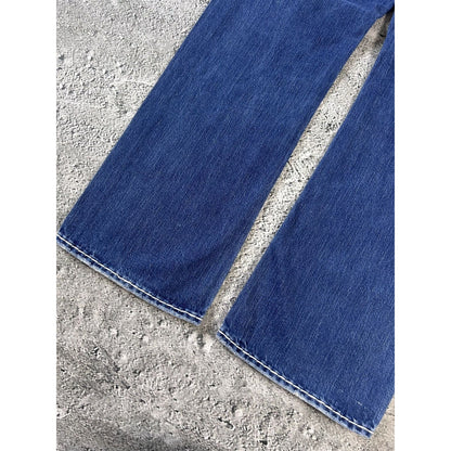 True Religion Blue jeans white thick stitching Bobby