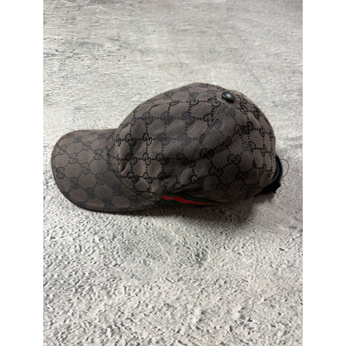 Gucci hat monogram vintage brown web