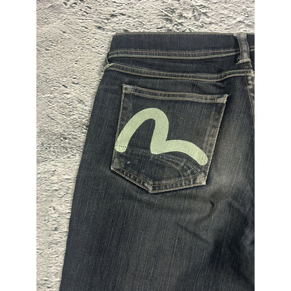 Evisu x Puma jeans vintage grey bootcut mint seagulls