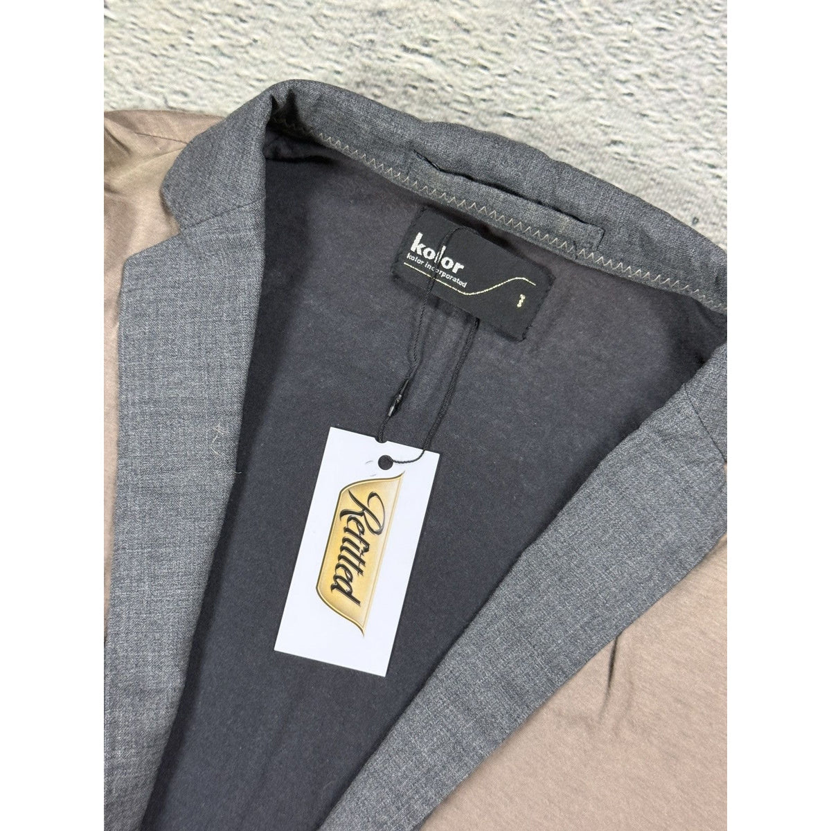 Kolor cardigan biege brown made in japan button up