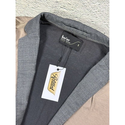 Kolor cardigan biege brown made in japan button up