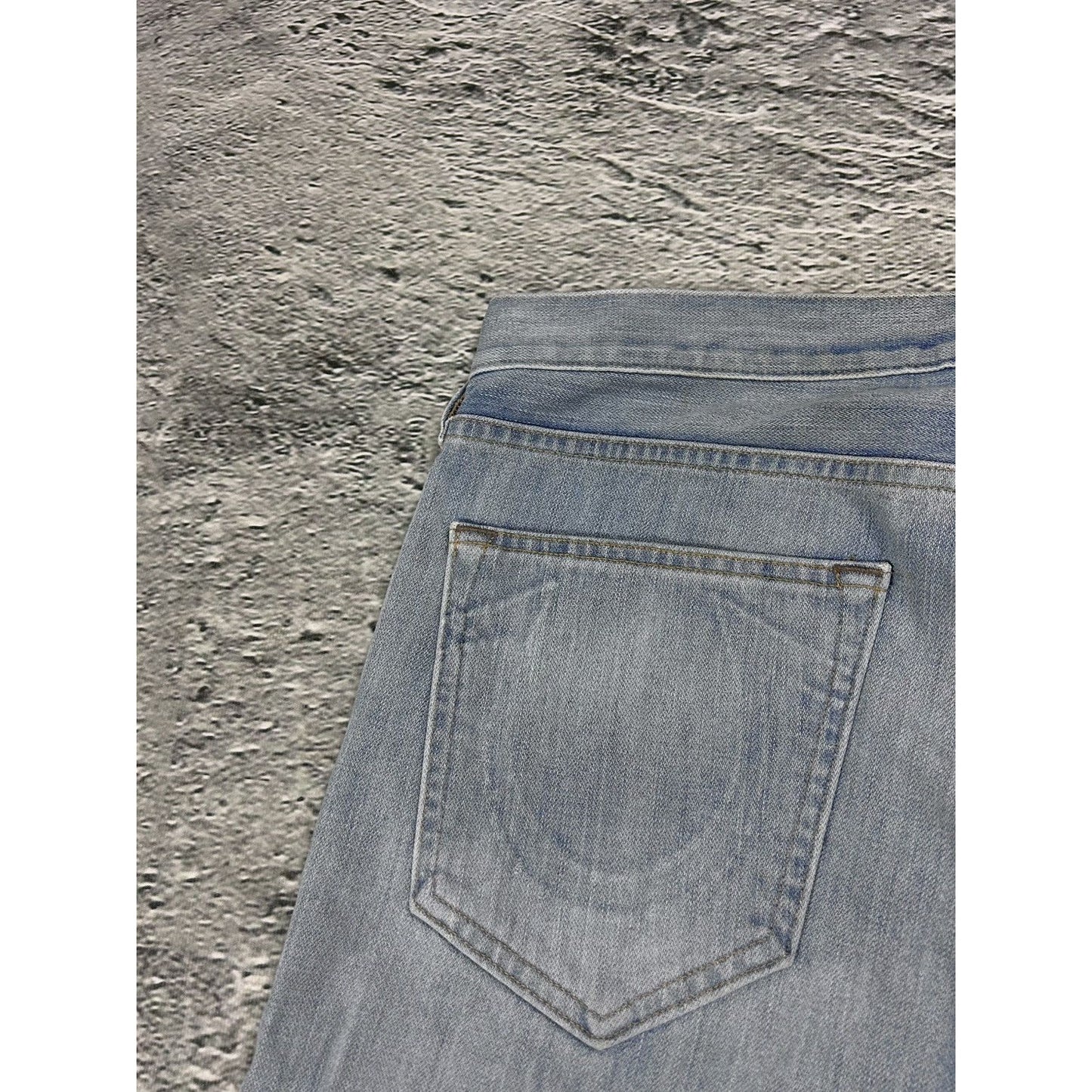 True Religion Rocco jeans vintage denim pants slim baby blue