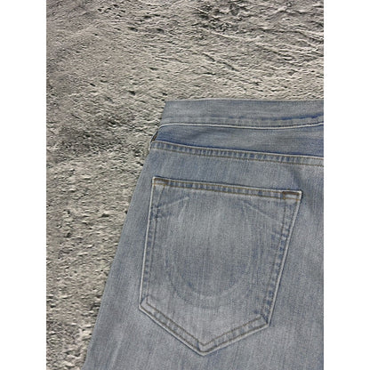True Religion Rocco jeans vintage denim pants slim baby blue