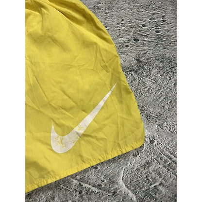 Nike vintage yellow shorts small swoosh 90s track pants