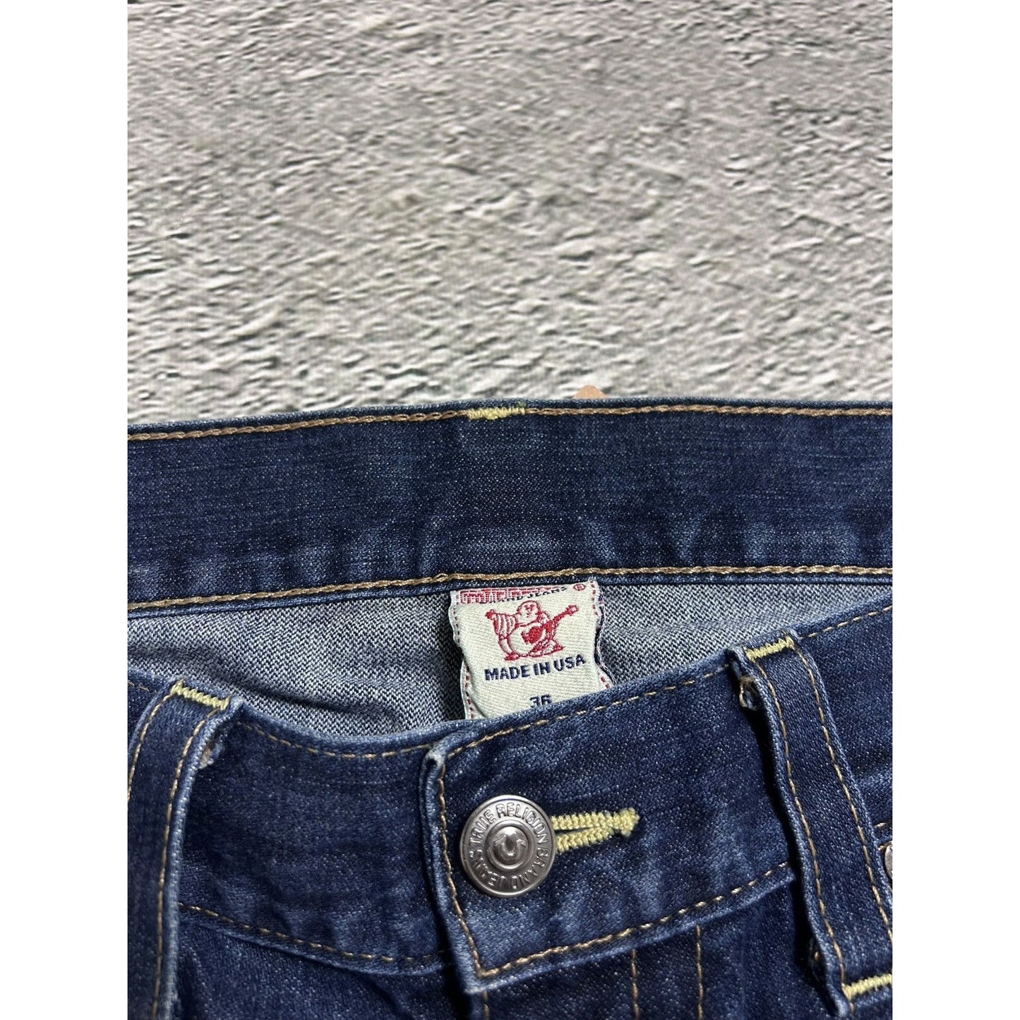True Religion blue jeans studded Y2K Ricky vintage