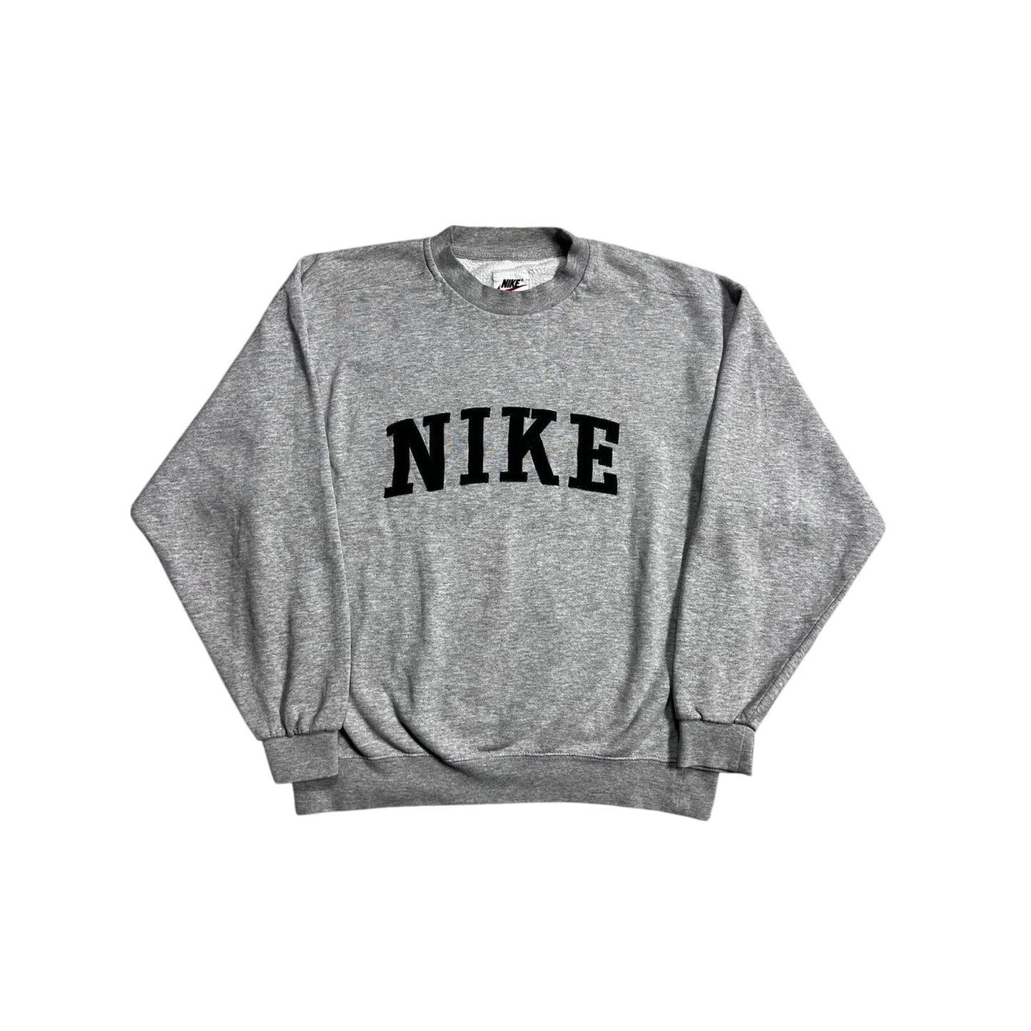 Nike vintage sweatshirt big logo crewneck grey spell out 90s