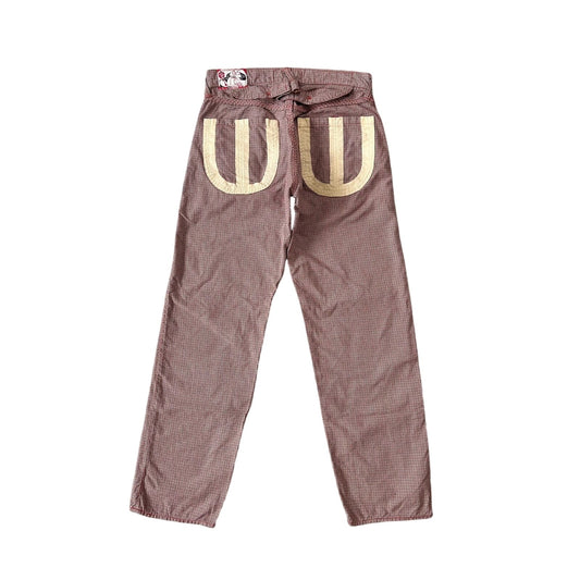 Evisu Yamane jeans vintage red casual pants