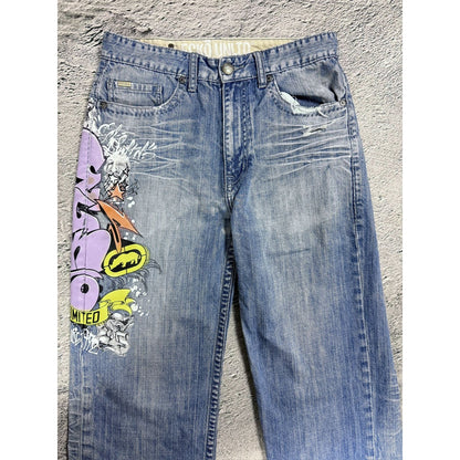 Ecko Untld. vintage jeans denim baggy pants Y2K print