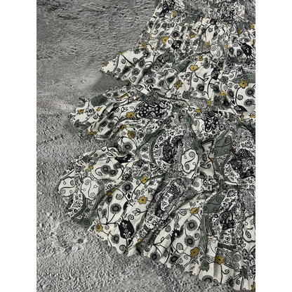 Isabel Marant Étoile beige green floral set skirt + top