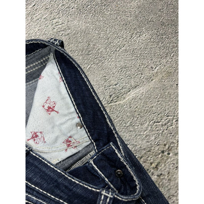 True Religion jeans flared vintage navy blue Billy white