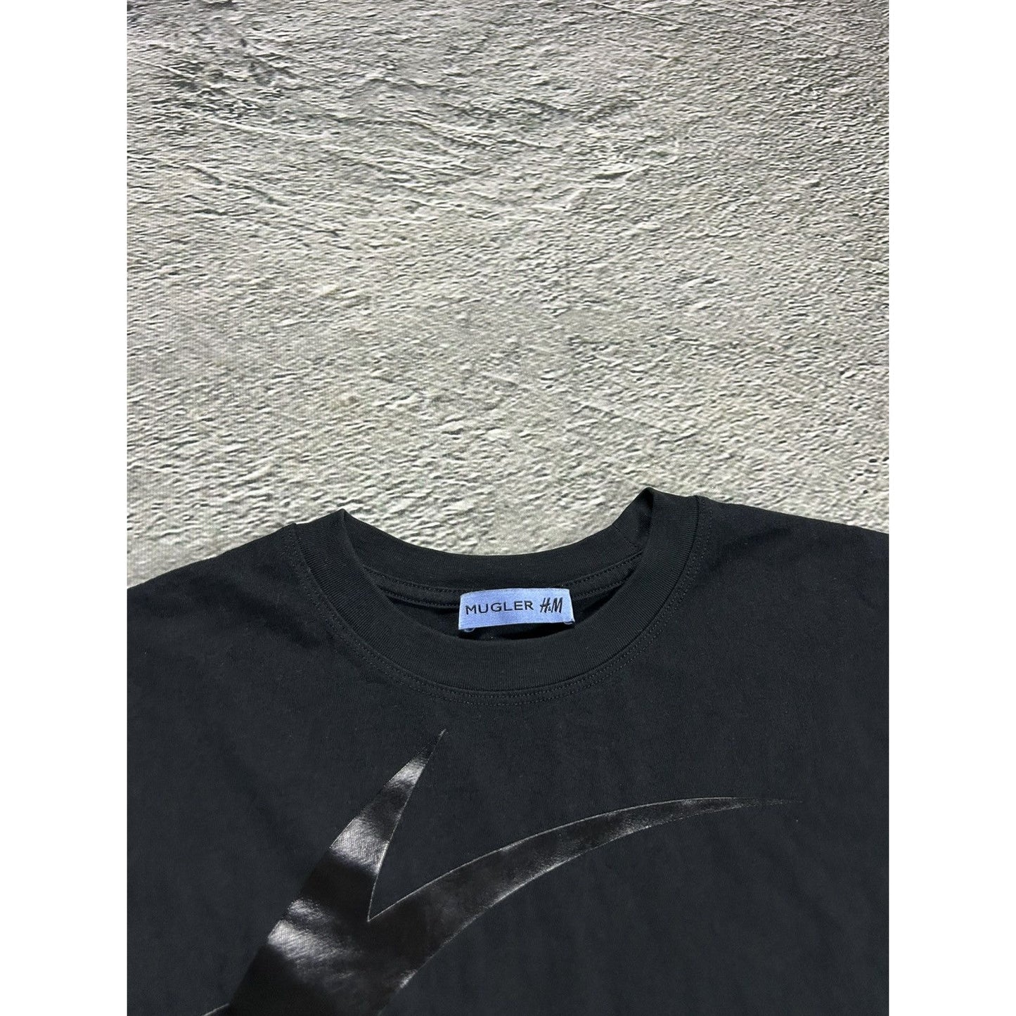 Mugler & HM black T-shirt big logo