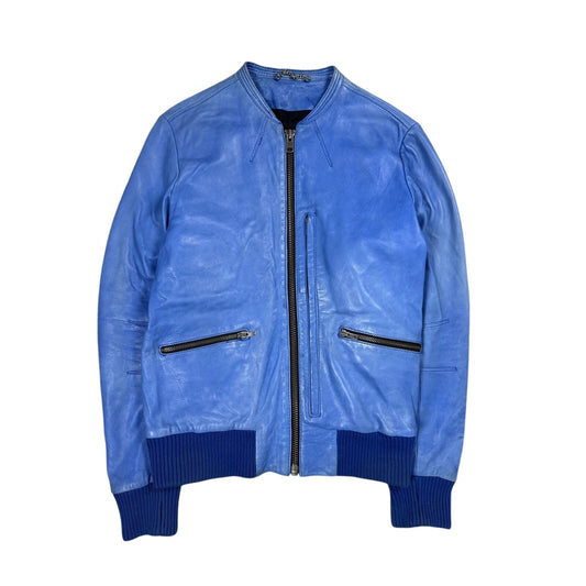 Allsaints AW07 specialist blue turqoise Leather Jacket