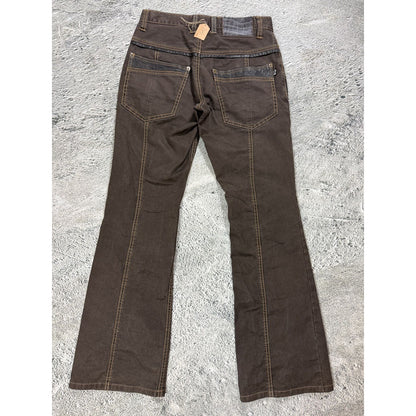 Morgan Homme Y2K jeans flared brown