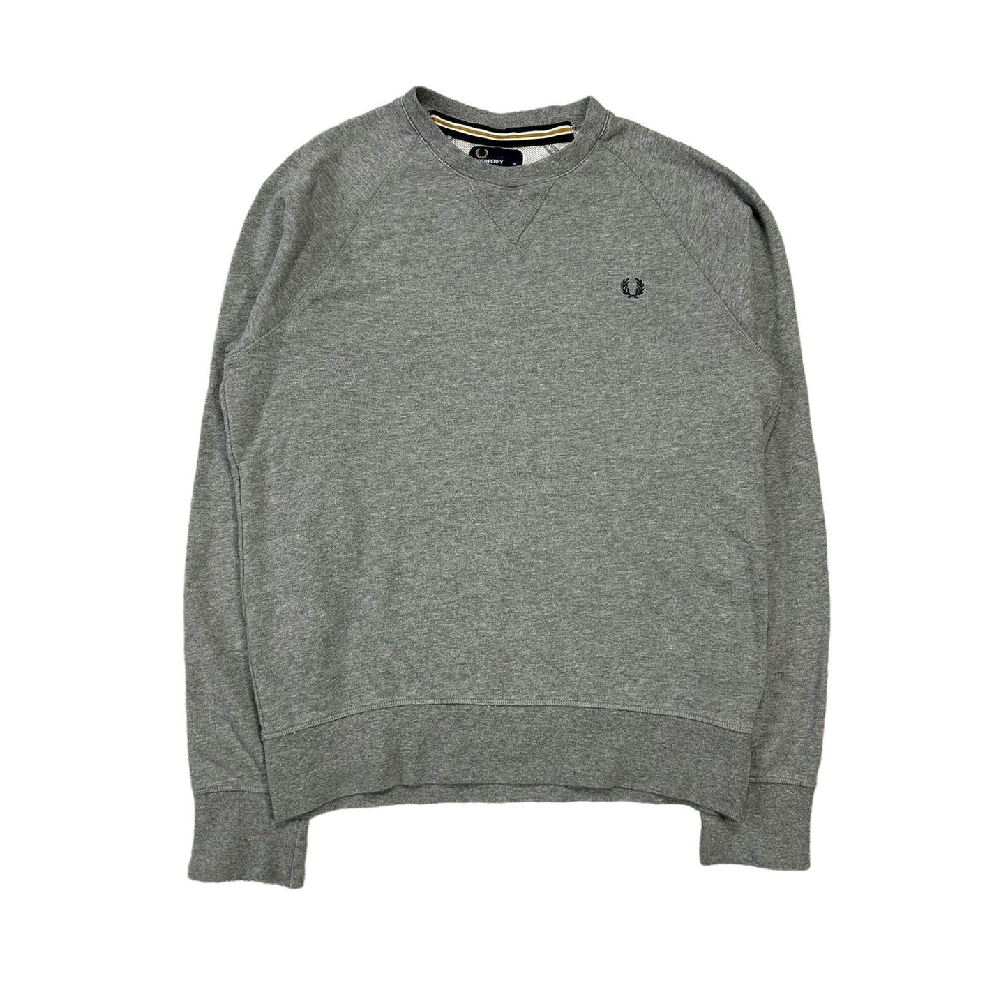 Fred Perry vintage grey sweatshirt small logo Y2K