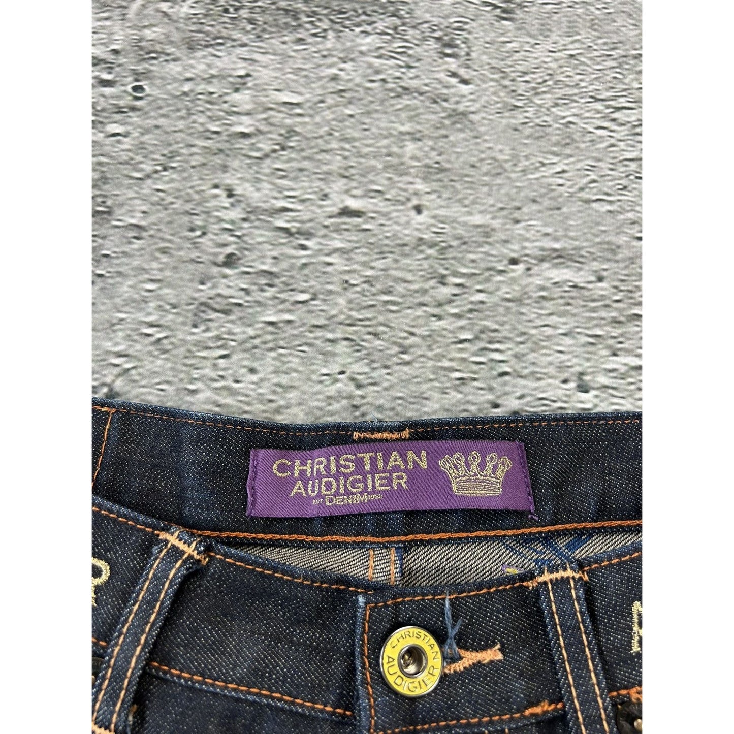 Ed Hardy Christian Audigier vintage jeans big logo pants