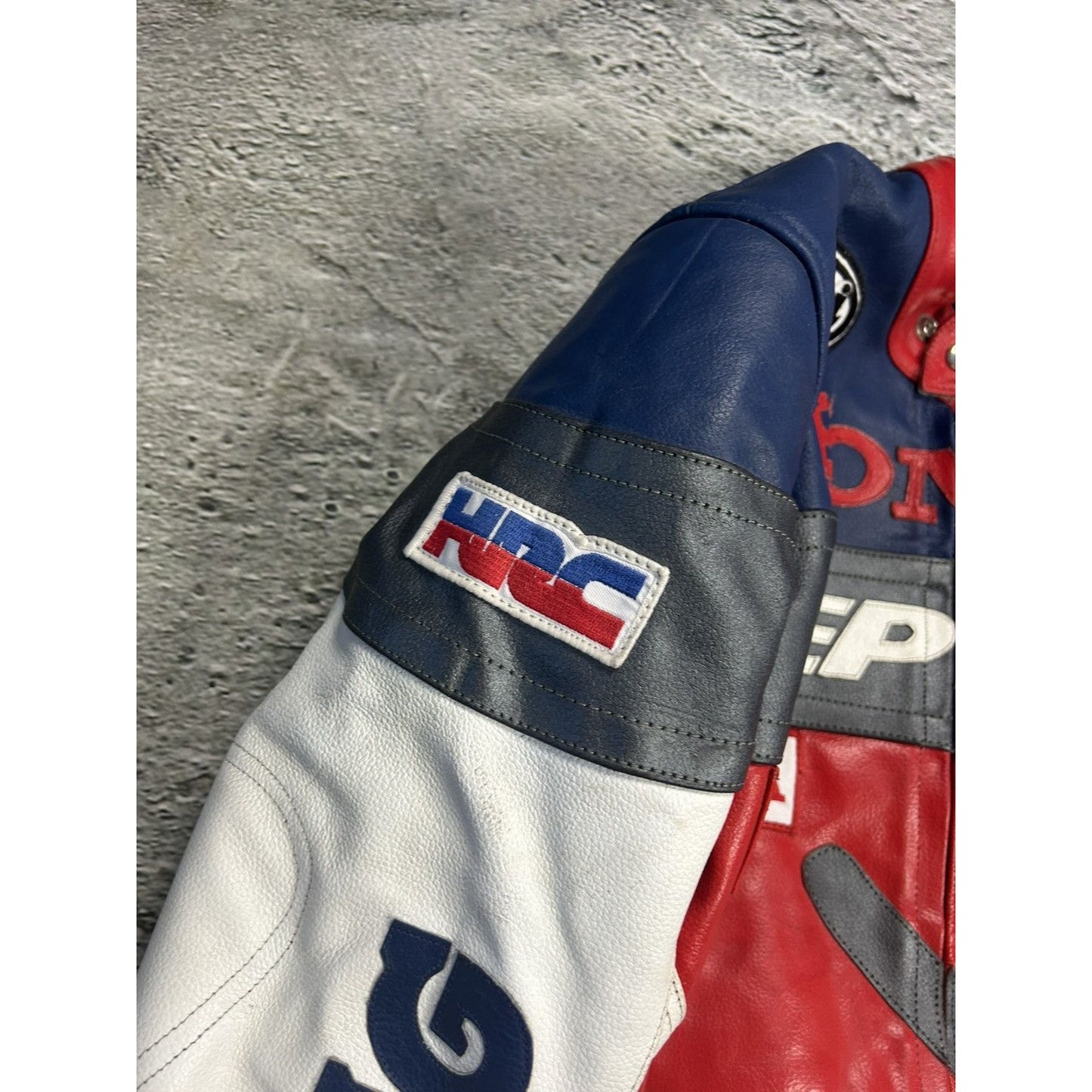 Honda REPSOL Racing Leather Jacket vintage Y2K big logo