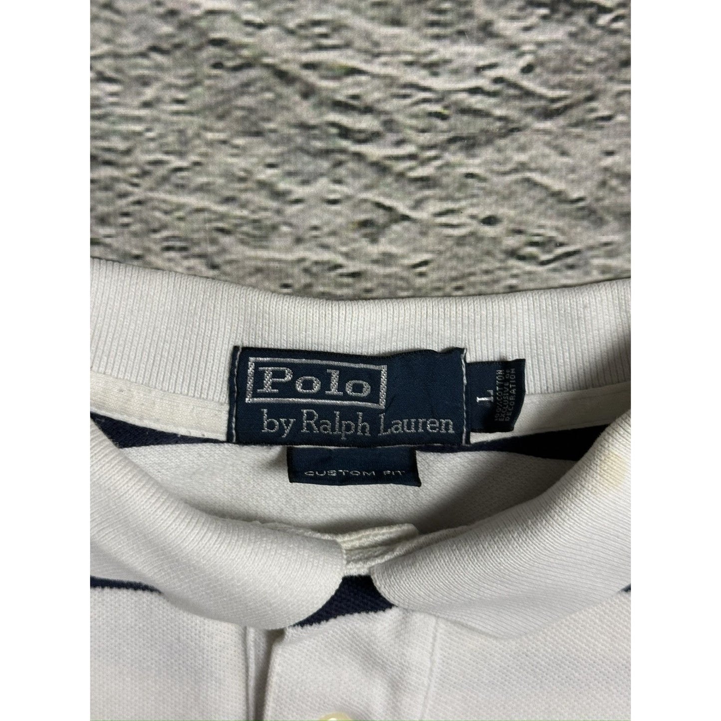 Chief Keef Polo Ralph Lauren white striped big pony