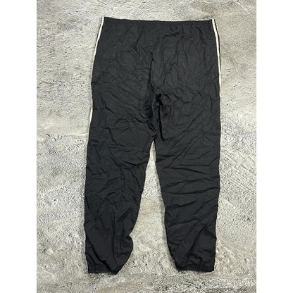 Adidas vintage black track pants small logo 2000s drill Y2K