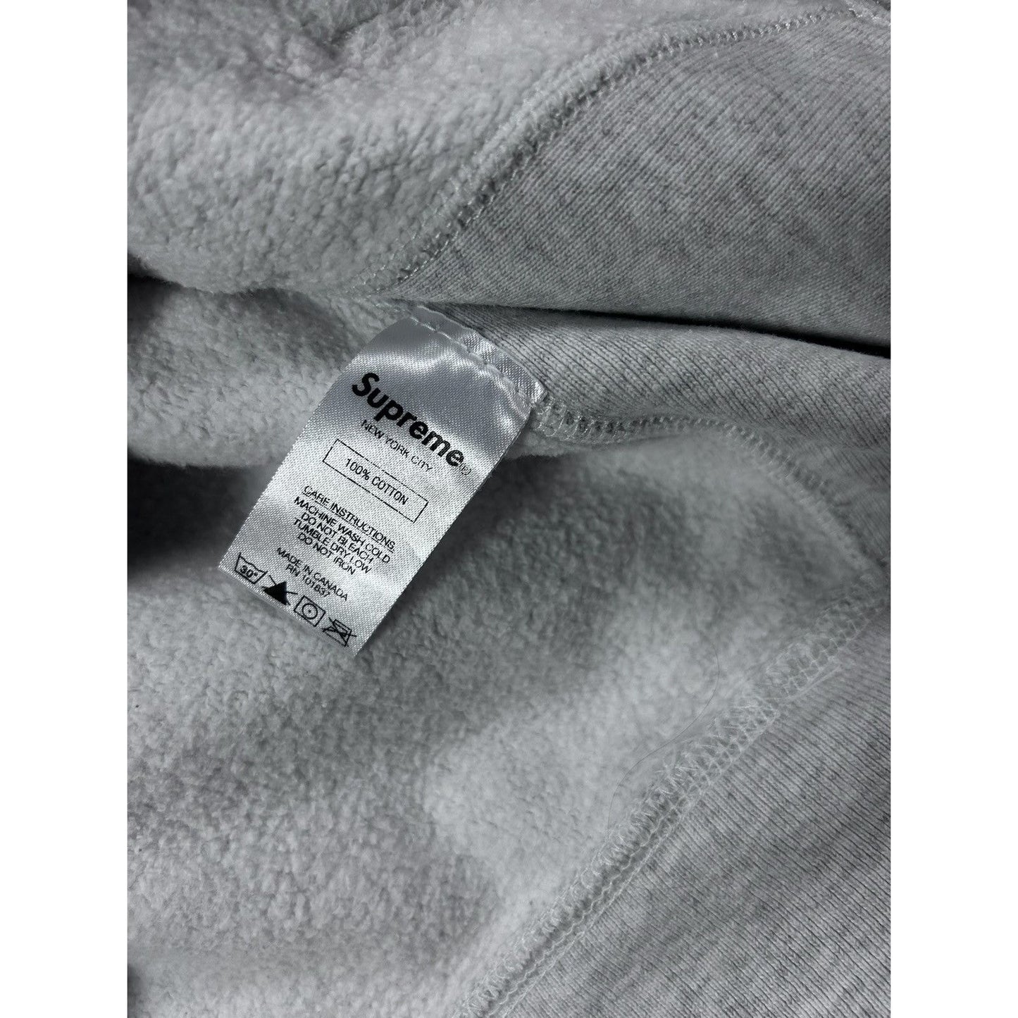Supreme hoodie SS19 “Classic Ad” Hooded Sweatshirt Gray