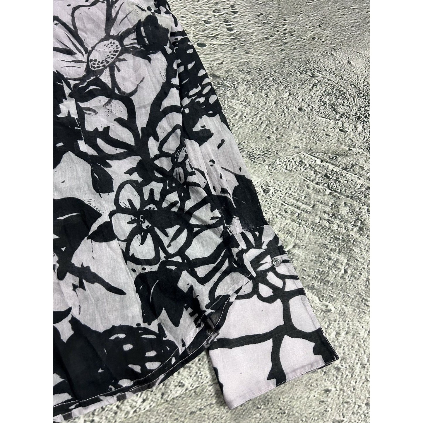 Gucci shirt white black abstract longsleeve Tom Ford era