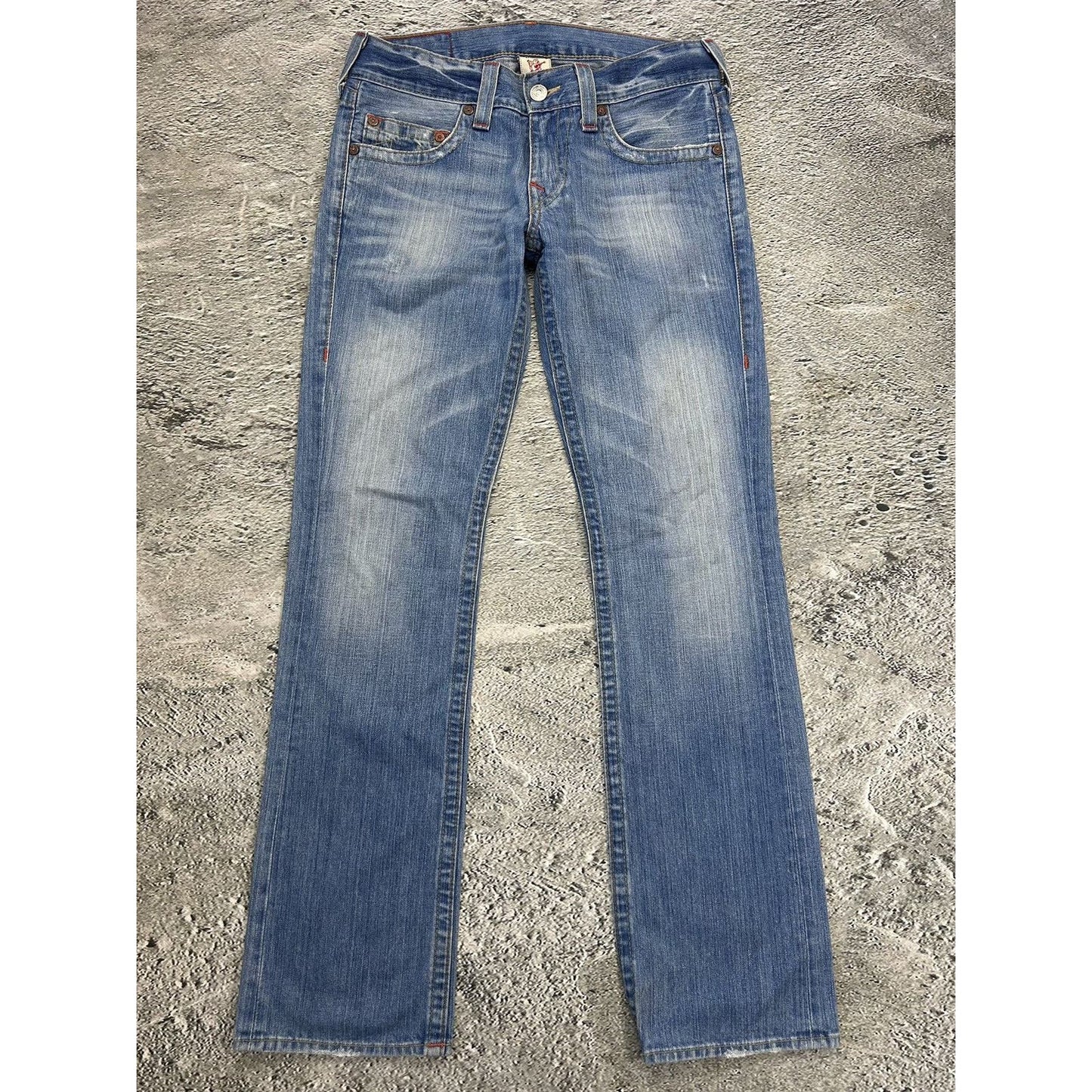 True Religion blue jeans Y2K embroidery