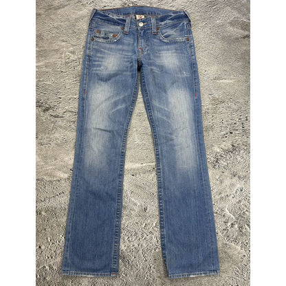 True Religion blue jeans Y2K embroidery
