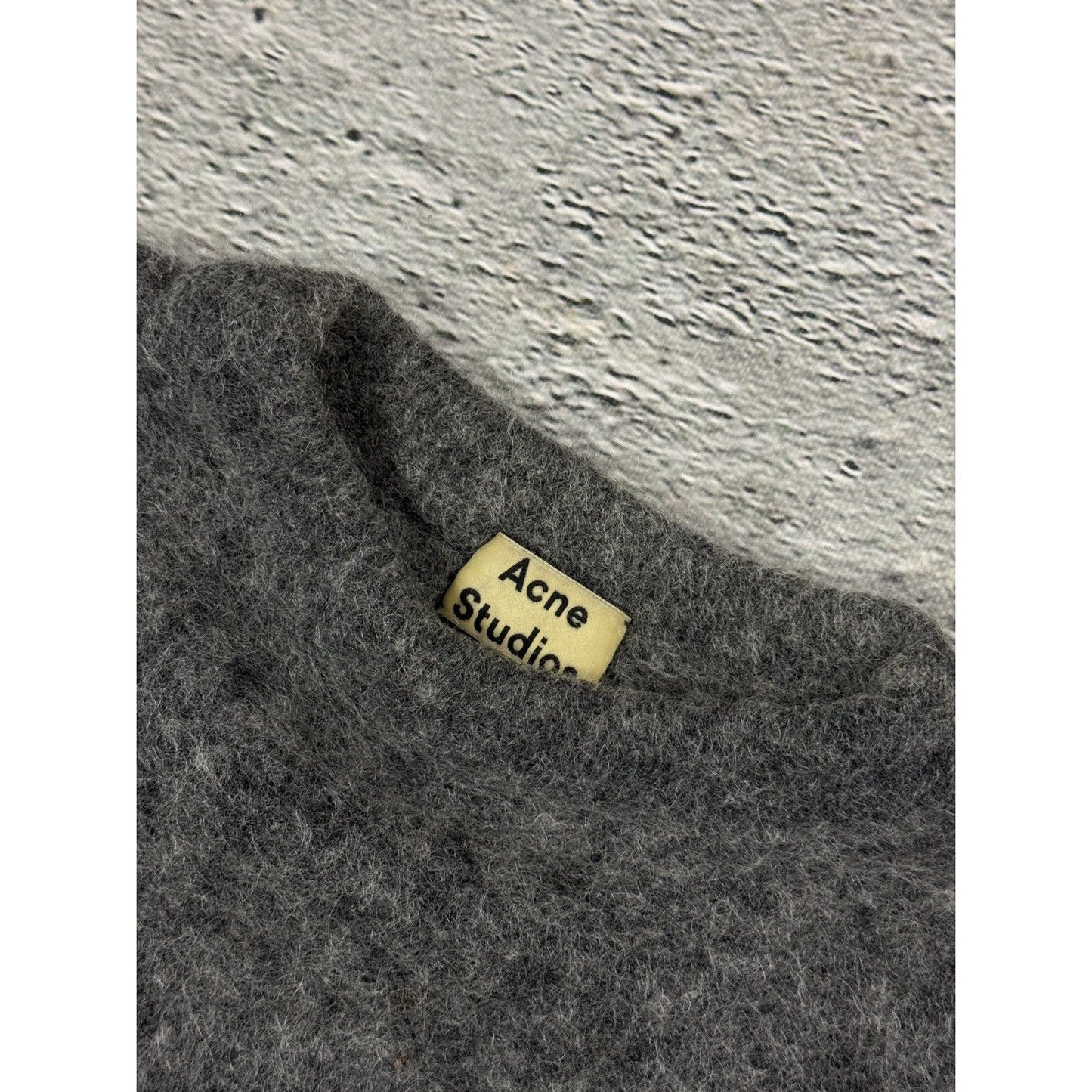 Acne Studios mohair sweater grey dramatic moh paw14