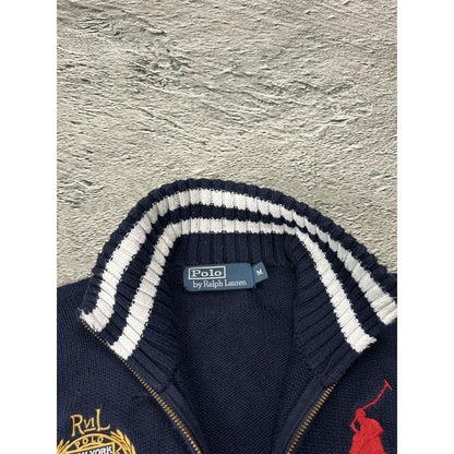 Chief Keef Polo Ralph Lauren zip sweater New York navy