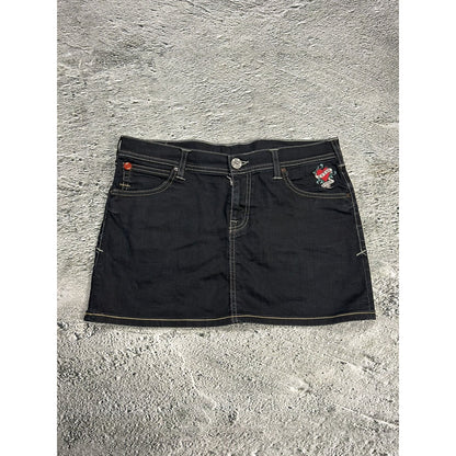 Evisu x Puma vintage black skirt seagulls Y2K