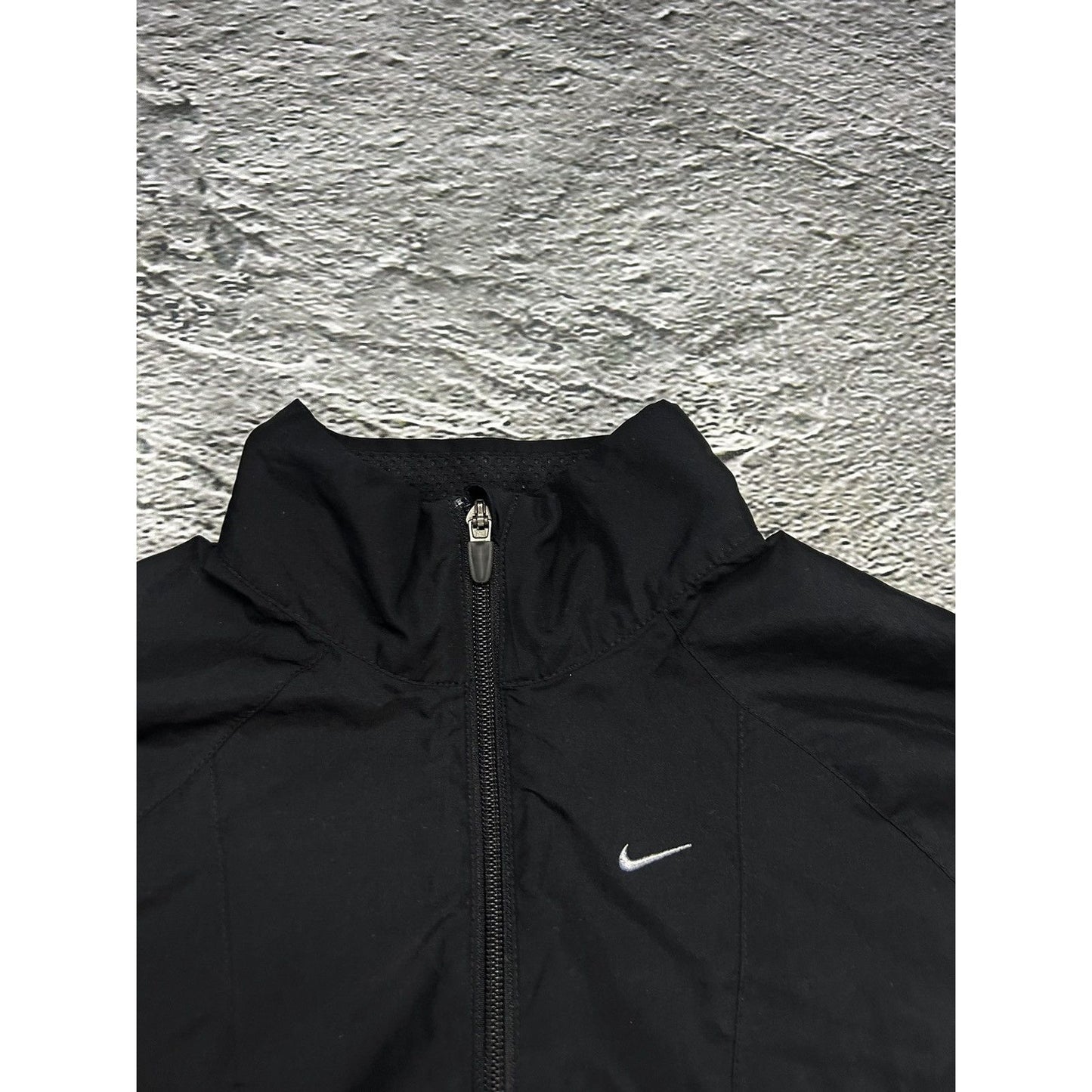 Nike track suit vintage black nylon set Y2K