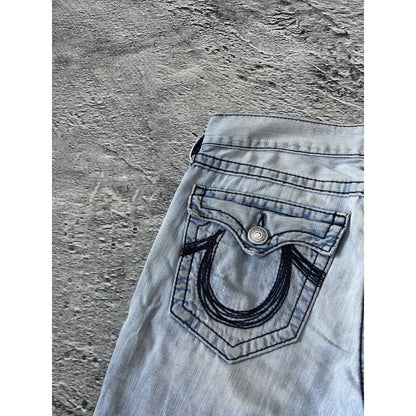 True Religion vintage baby blue jeans Ricky Rainbow