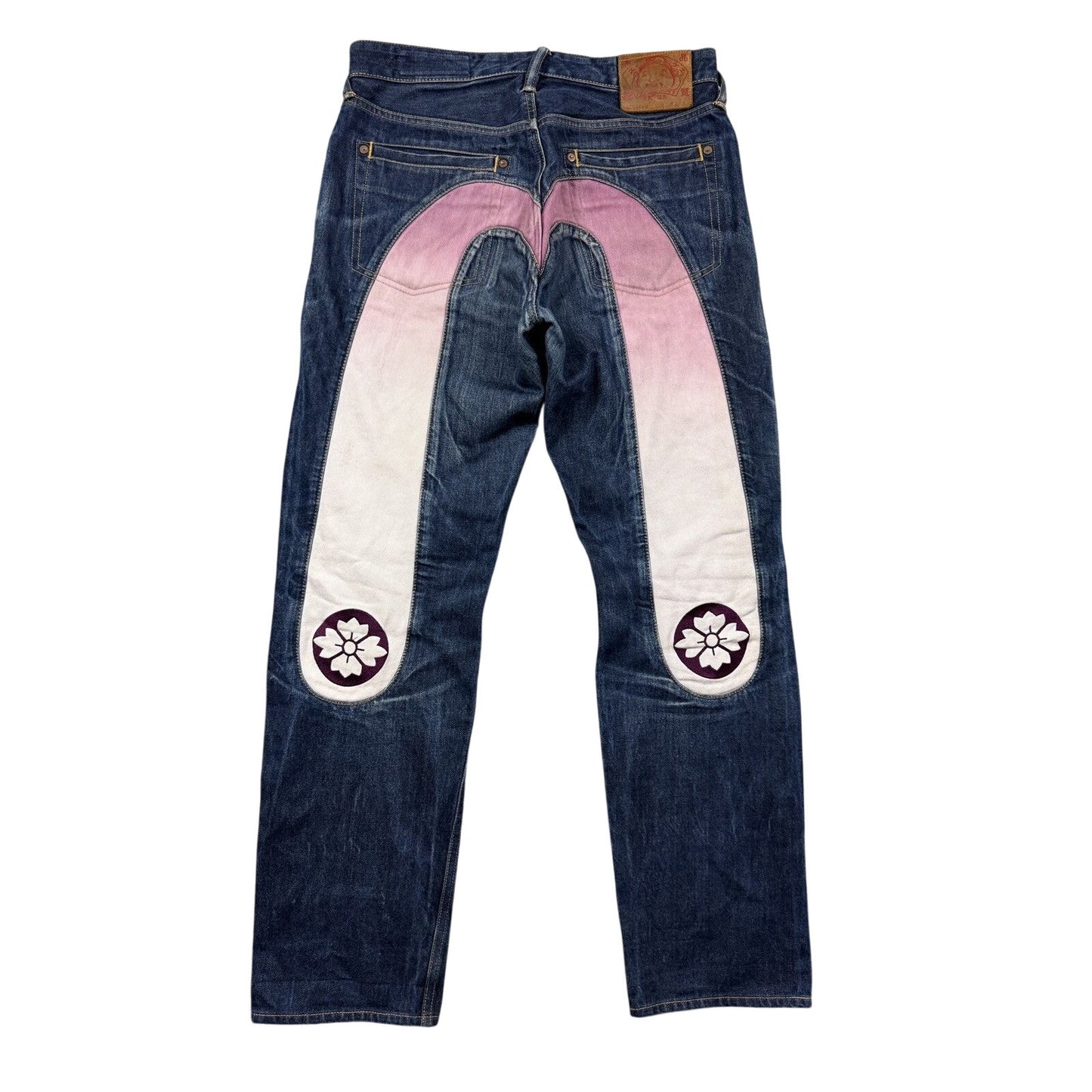 Evisu jeans daicock big logo gradient purple pink purple