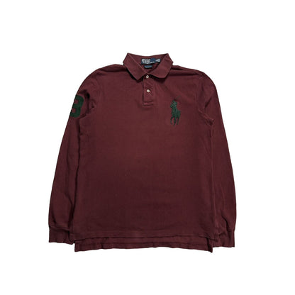 Polo Ralph Lauren vintage longsleeve rugby burgundy big pony