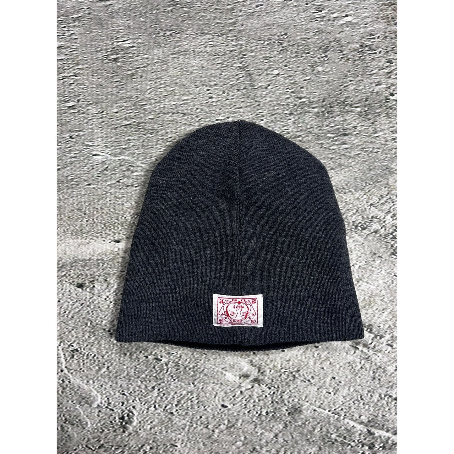 Evisu beanie Y2K black big logo spell out