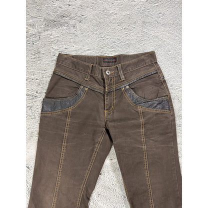 Morgan Homme Y2K jeans flared brown