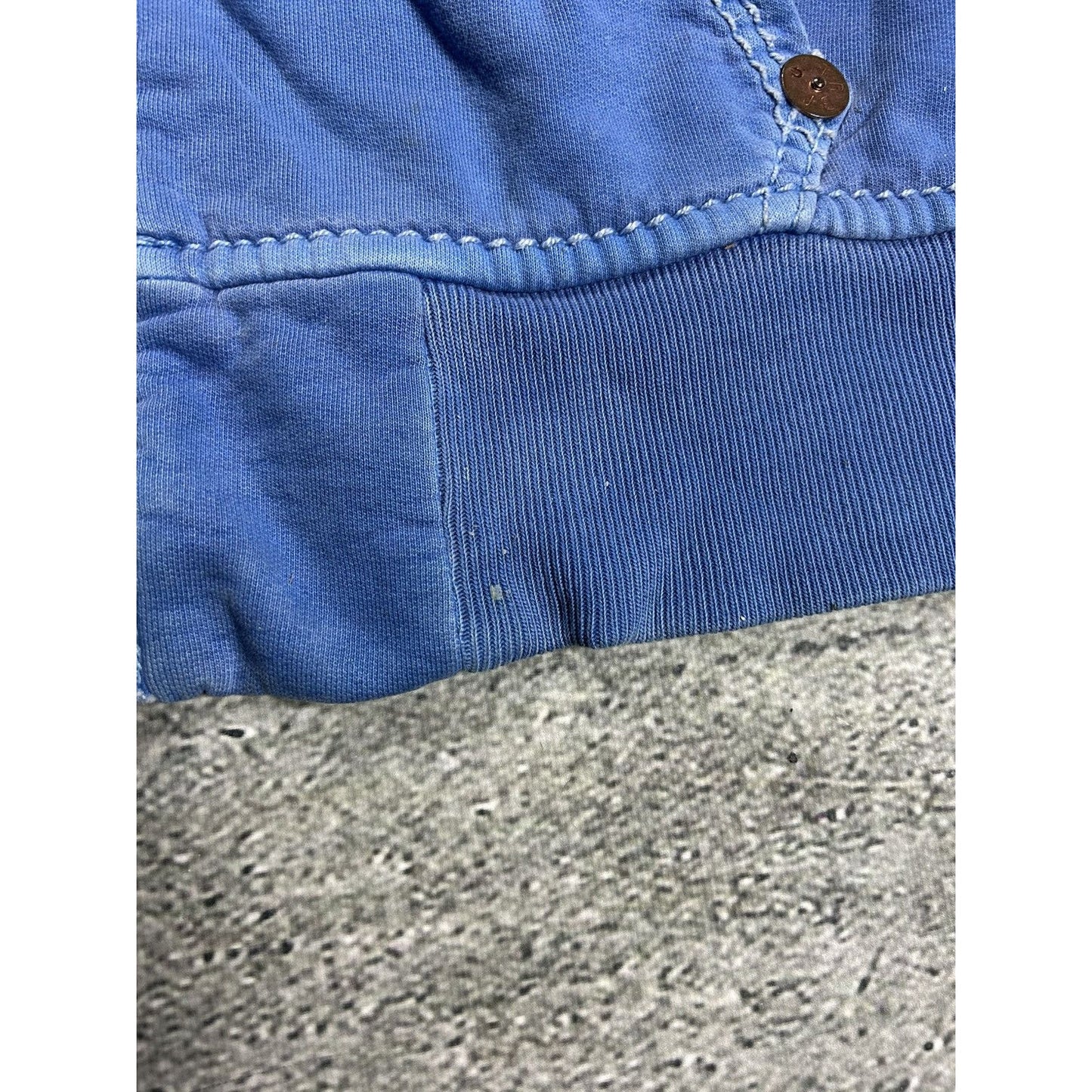 True Religion vintage zip hoodie blue big logo Y2K