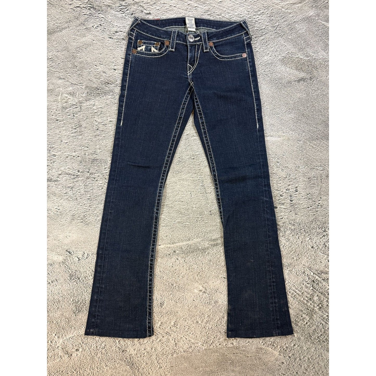 True Religion jeans vintage bootcut pants navy Rainbow Gina