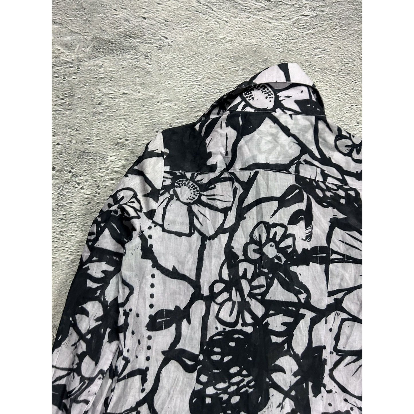 Gucci shirt white black abstract longsleeve Tom Ford era