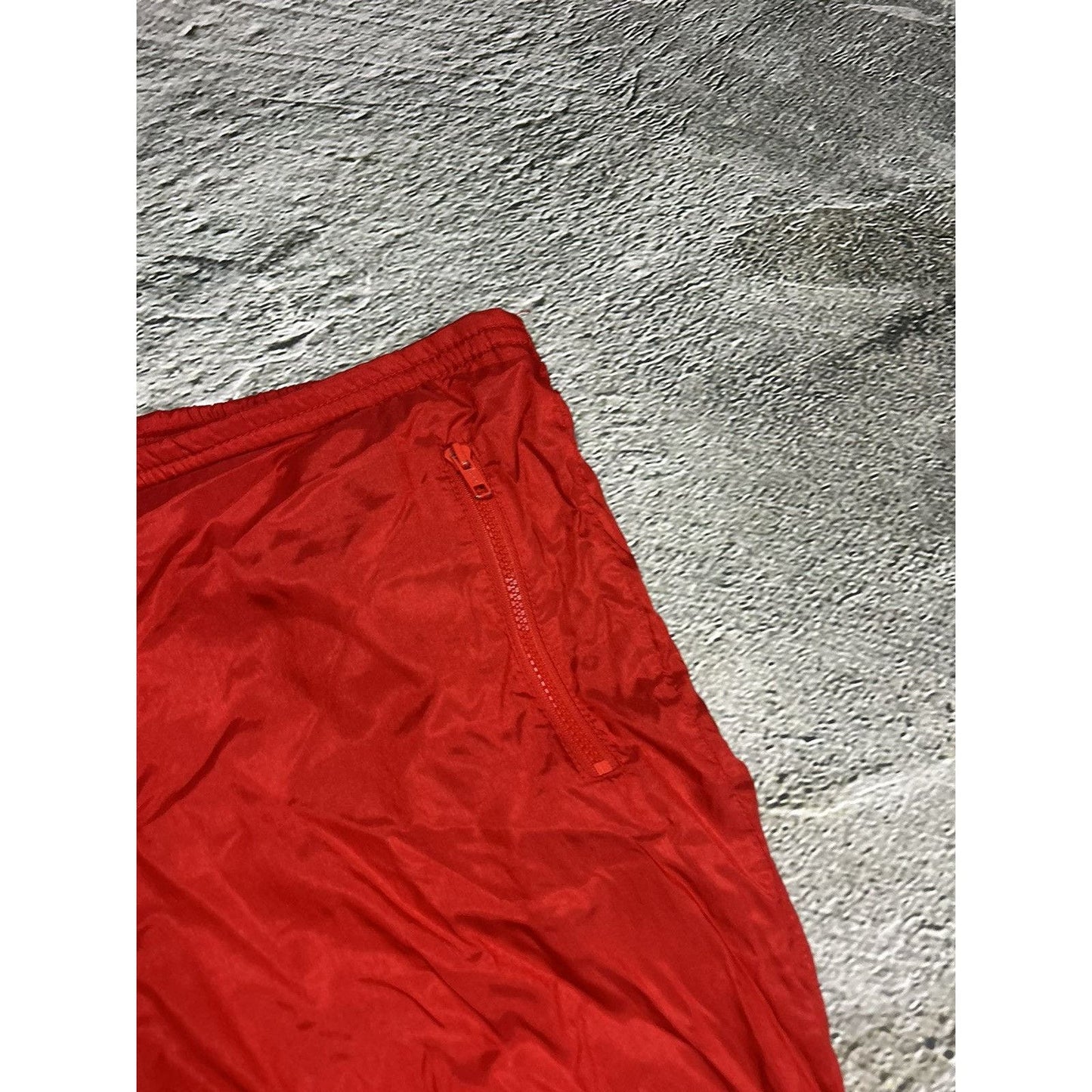 Adidas vintage red nylon track pants drill 90s Y2K