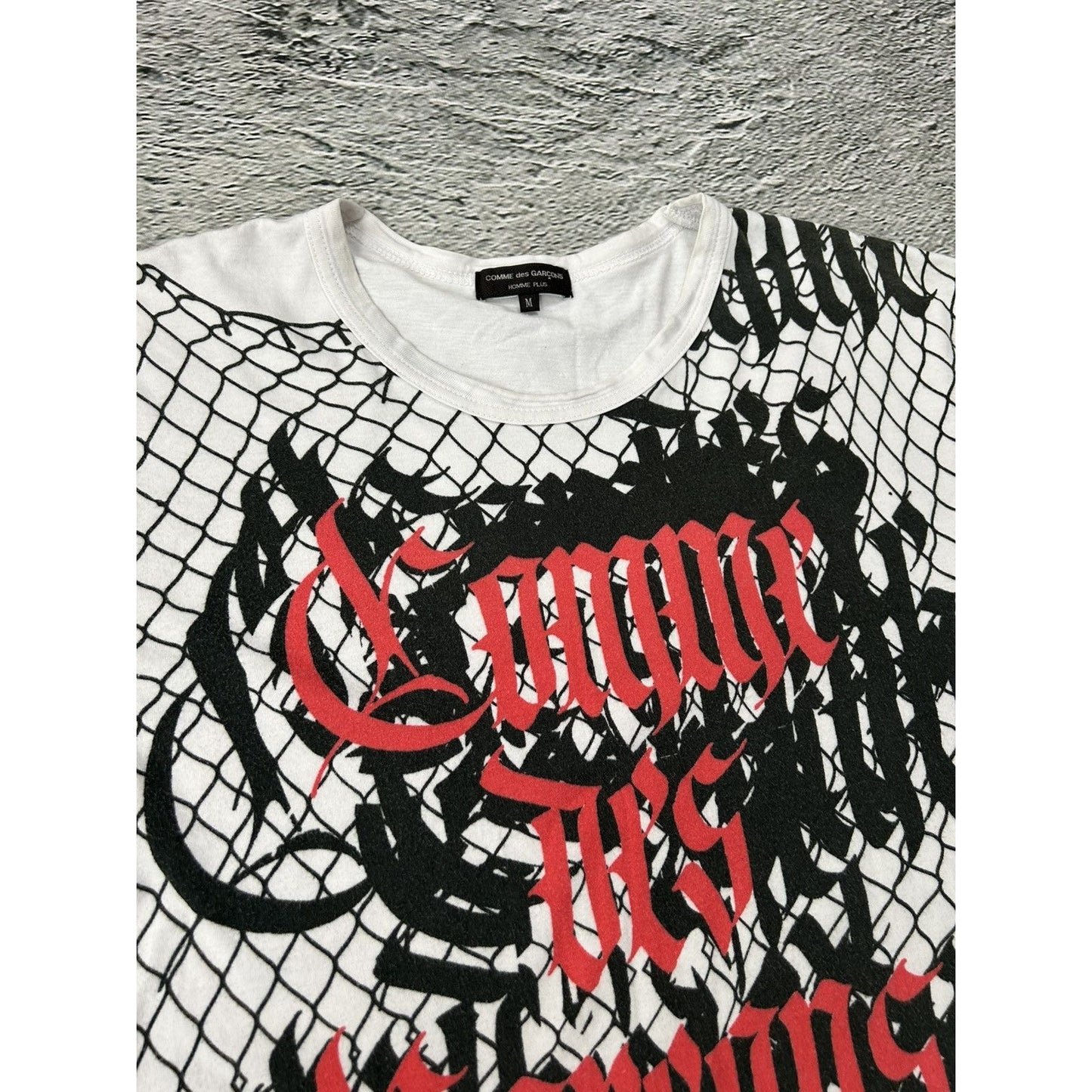 Comme Des Garcons T-shirt Gothic AW2019 MIKITYPE graphic tee
