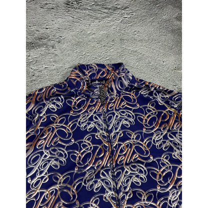 Pelle Pelle track jacket monogram big logo 90s purple Y2K
